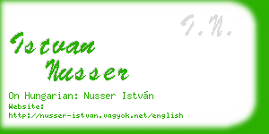 istvan nusser business card